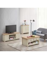 3 Piece Living Room Set (2 Door Tv Unit, 1 Door Sideboard, 2 Drawer Coffee Table)