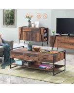 Abbey Coffee Table with 3 Drawers 