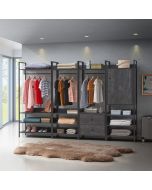 4 Piece Bedroom Furniture Set Open Wardrobes