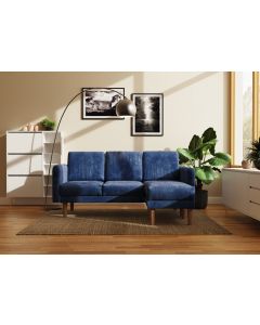 3 Seater Corner Sofa - Blue